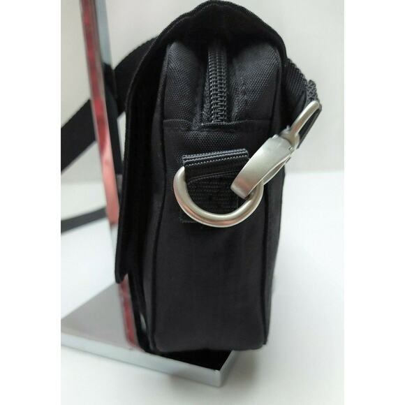 Baggallini Black Nylon Zipper Pockets Credit Card Slots Crossbody Bag - Picture 5 of 13